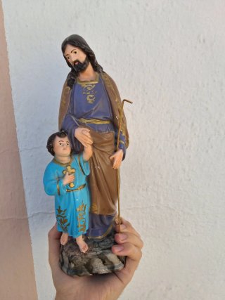 Figura Religiosa de San José con el Niño