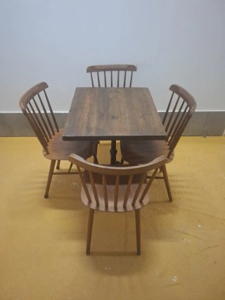 Set 4 Sillas Ton y Mesa Bistrot 1900