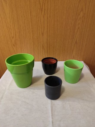 Set de 4 Maceteros de Cerámica