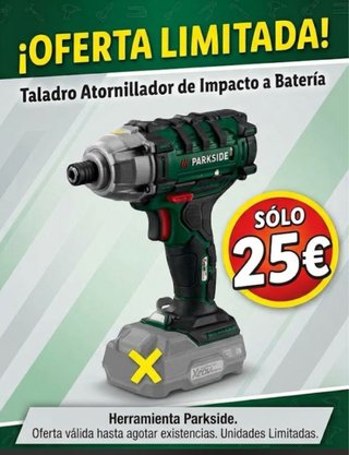 Taladro Atornillador de Impacto Parkside