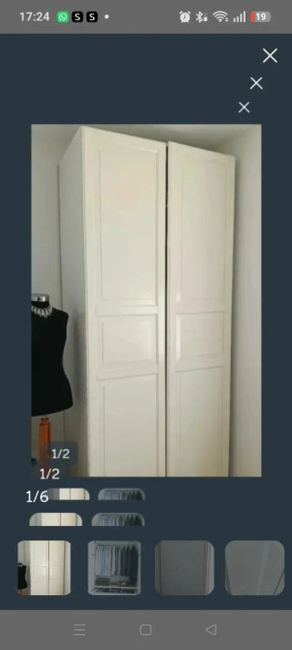 Armario Blanco de Dos Puertas