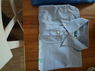 Camisa celeste logo centenario Real Betis
