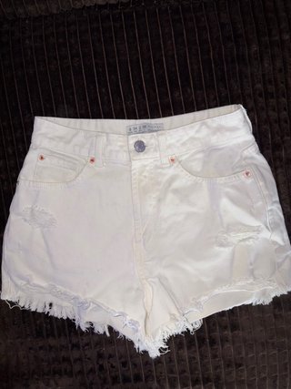 Pantalón vaquero corto blanco primark