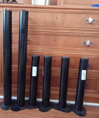 Lote 6 patas de metal para mesa