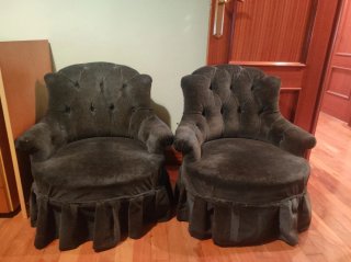 Set de 2 Butacas de Terciopelo