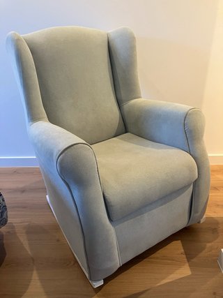 Sillón Orejero Balancín Verde Agua