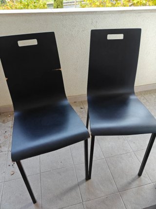 Set de 2 Sillas Negras