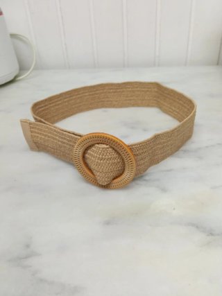 Cinturón Entrelazado con Hebilla Redonda
