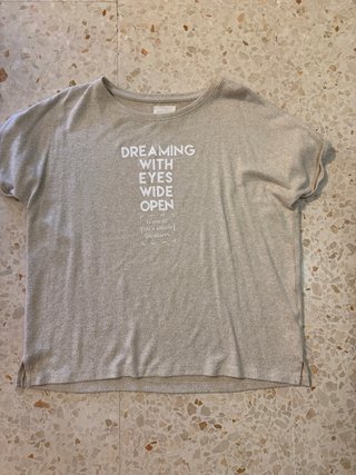 Camiseta Beige Manga Corta