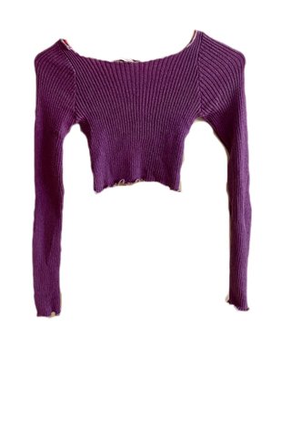 Top Morado de Manga Larga