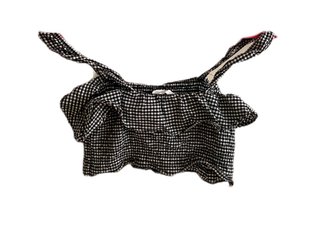 Top de cuadros vichy con volante