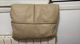 Dos Cojínes de cuero original Beige