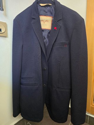 Chaqueta de vestir Zara Man azul