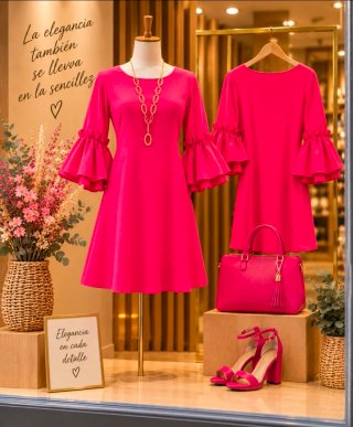 Vestido Casual Fucsia