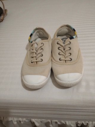 Zapatillas Silvon de tela beige