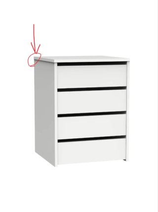 Cajonera de 4 Cajones cómoda mesita de noche