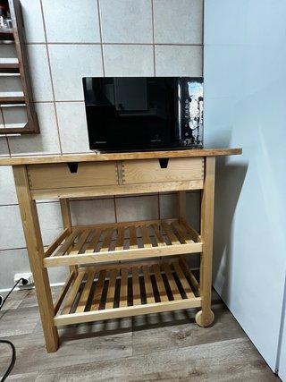 Carrito de cocina de madera