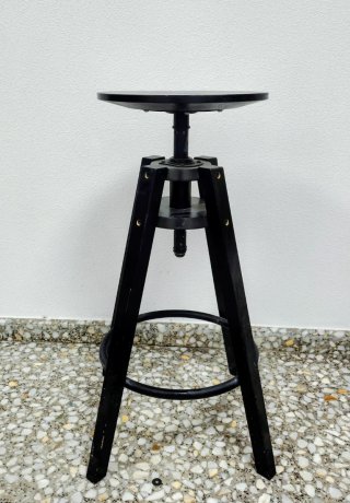 Taburete Dalfred Alto Negro de Madera