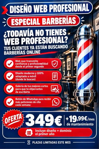 Diseño Web Profesional Barberías y Estética