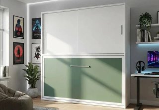 CAMA ABATIBLE CON ARMARIO SUPERIOR NOVA.
