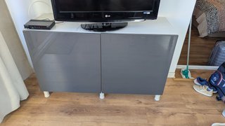 Aparador o Mueble TV Gris Brillo