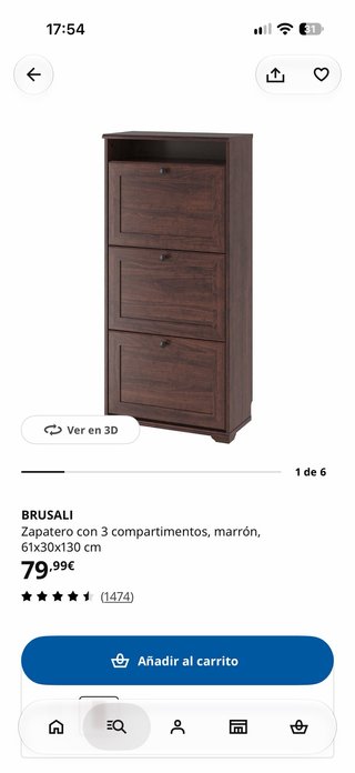 Zapatero IKEA color roble