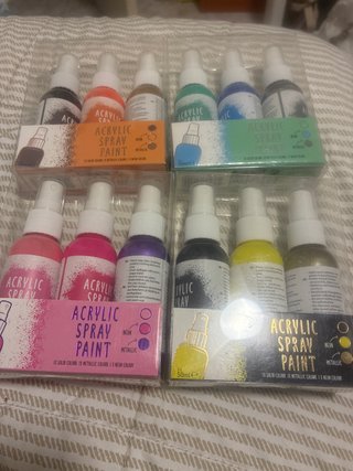 Set de 12 Sprays de Pintura Acrílica