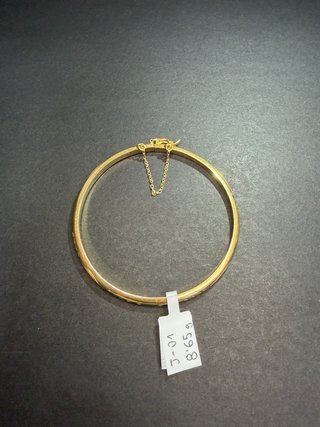 Pulsera de Oro 18K. Pulsera media caña Oro 18K
