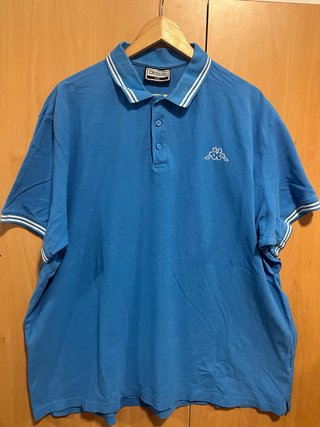 Polo Kappa Azul Manga Corta Talla 4XL