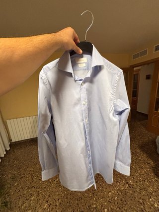 Camisa Massimo Dutti Azul Celeste Talla 38
