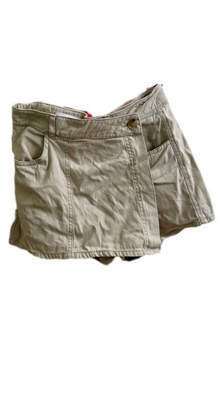 Falda pantalón beige cruzada