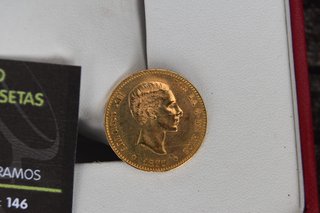 Moneda de Oro 25 Pesetas Alfonso XII 1877