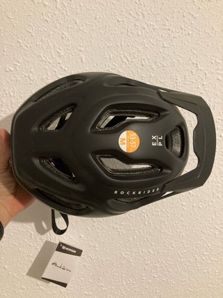Casco patinete Rockrider Negro Talla M (y bici)