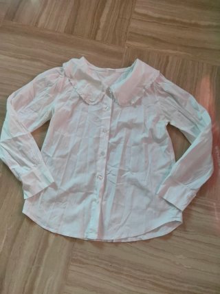 Blusa Blanca Manga Larga Talla Única