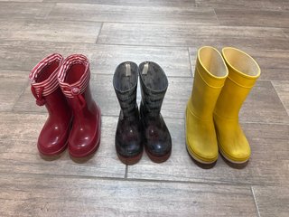 Pack 3 pares de botas de agua
