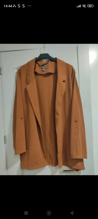 Chaqueta tipo blazer color teja