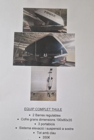 Equipo Completo Thule: Cofre, Barras y Portabicis