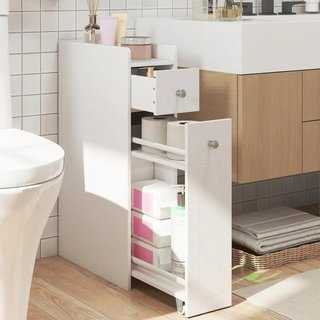 Mueble baño COSTWAY JV12829WH blanco 4 niveles