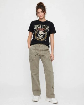 Pantalón Cargo Stradivarius Verde Oliva
