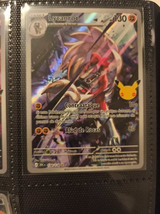 Carta Pokémon Lycanroc 30 Aniversario