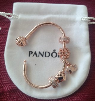 Pulsera Pandora con Charms 16cm