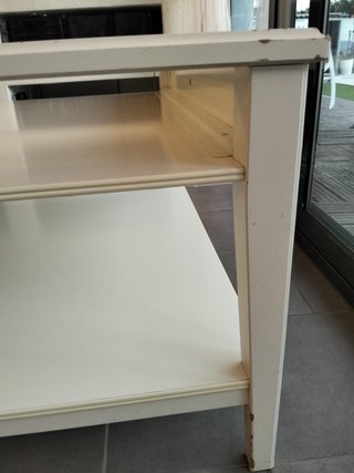 Mesa de centro blanca 93x93x51 cm