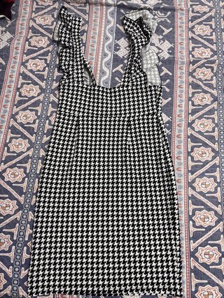 Vestido Estampado Pata de Gallo Talla M