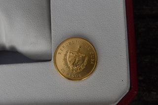 Moneda 25 Pesos Cuba 1/4 Onza Oro 24K