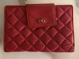 Cartera Purificación García Roja de piel