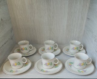 Juego de 6 Tazas de Porcelana