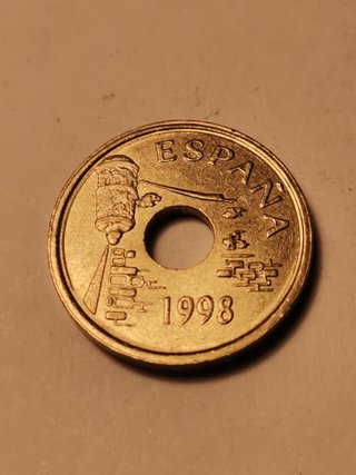 Moneda de 25 pesetas España 1998