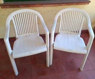 Pack de 2 sillas Grosfillex blancas