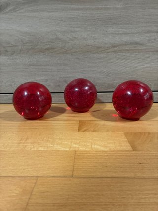 Set de 3 Bolas de Cristal Rojas