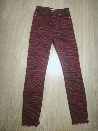 Pantalones Vaqueros Tiro Alto Estampado Animal